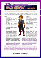 PGFE Warrior & Wimp Article for kids about King David & King Saul; free printable