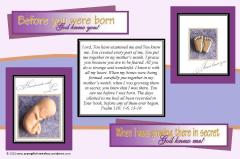 Baby in Womb postcard 4x6; free printable