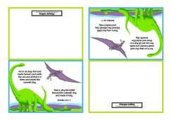 Dinosaur free printable Note cards with Bible verse A4