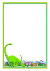 Dinosaur Free Printable Stationery for Kids A4