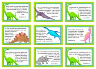 Dinosaur Bible Verse Wallet Cards for Kids