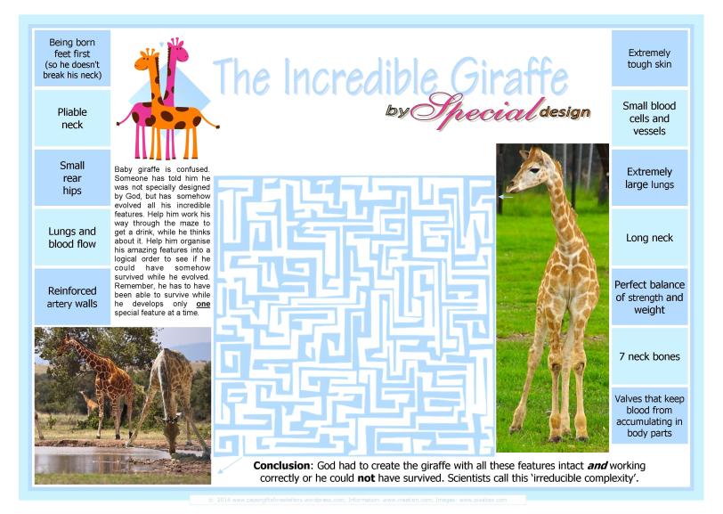 Giraffe free printable maze for kids