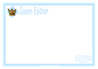Queen Esther Bible verse coloring page frame border and free printables for kids 4x6