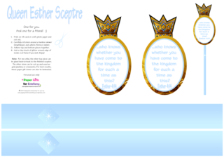 Queen Esther Sceptre craft with Bible verse and free printables for kids