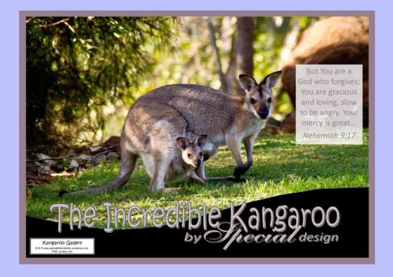 FREE Kangaroo Bible Poster with Bible verse from Nehemiah 9:17; free printable