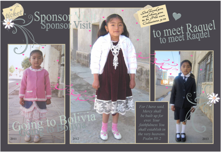 Raquel - sponsored child through Compassion International Bolivia