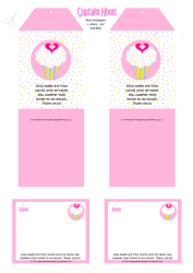 FREE mini envelopes and mini note cards with pink and white cupcake, sprinkles, a tiny gold star and pink hearts; Bible verse from Psalm 119:103; free printable