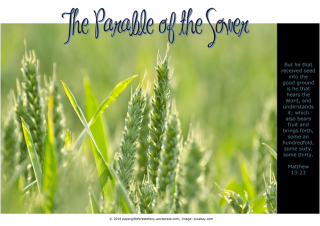 FREE The Parable of the Sower Poster; Matthew 13:23; free printable