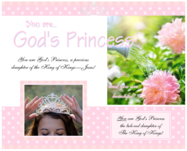 PGFE Princess of the King / God's Princess FREE Article for kids; free printable
