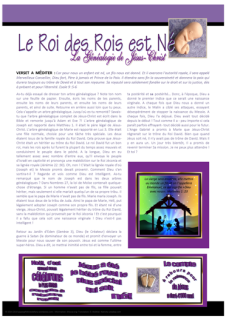 FRENCH Genealogy of Jesus - Christmas article for kids; free printable