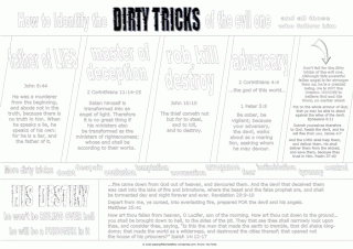 FREE Scripture Doodle with Bible verses; Dirty Tricks of the Evil One; free printable