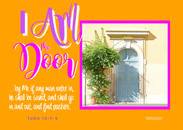FREE Bible poster; I am the Door; free printable