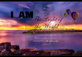 FREE Lighthouse Bible poster; I am the Light of the World; free printable
