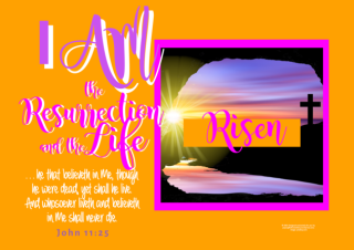 FREE Bible poster; I am the Resurrection and the Life; free printable