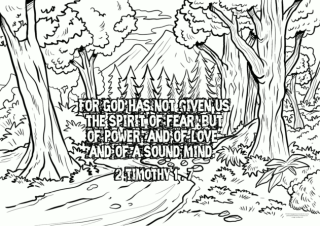 2 Timothy 1.7 Scripture doodle; free printable