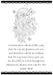 FREE Scripture doodle Isaiah 30:18; free printable
